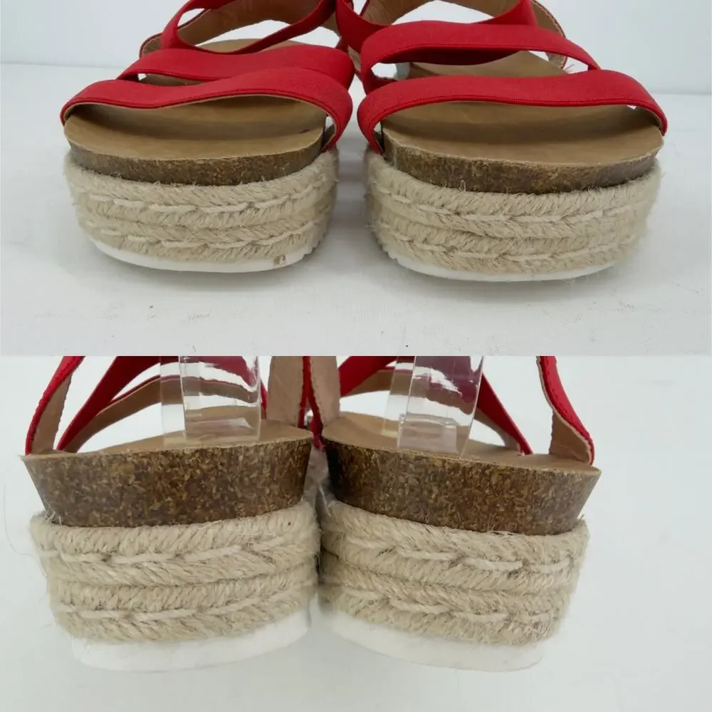 Yoki Chiara-10 Strappy Espadrille Flatform Sandals Womens size 10